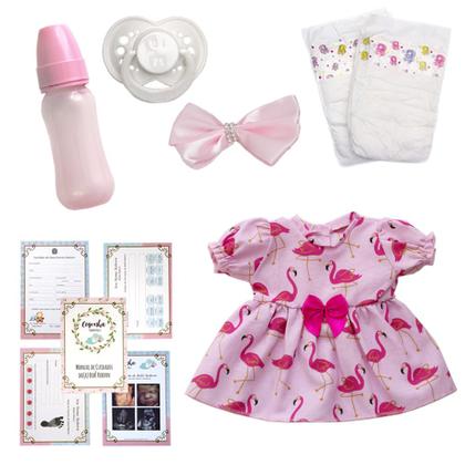 Imagem de Boneca Reborn Bebe Menina 52cm Realista Silicone Enxoval