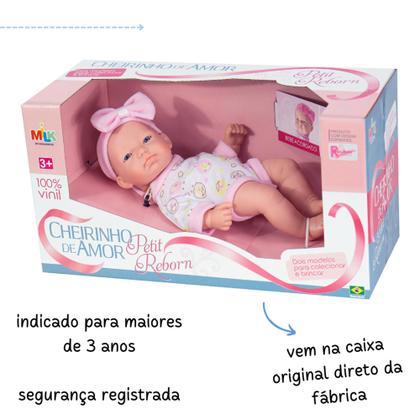 Imagem de Boneca reborn bebe pequena nenem realista brinquedo infantil menina bebezinho com cheiro bebezao bb