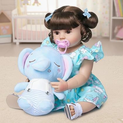 Imagem de Boneca Reborn Bebê Realista Corpo de Silicone New Happy