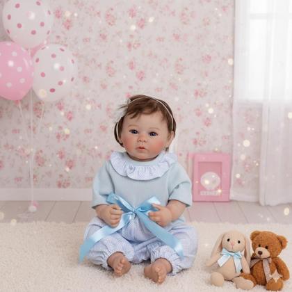 Imagem de Boneca Reborn Boneca Realista Corpo de Silicone NEW HAPPY