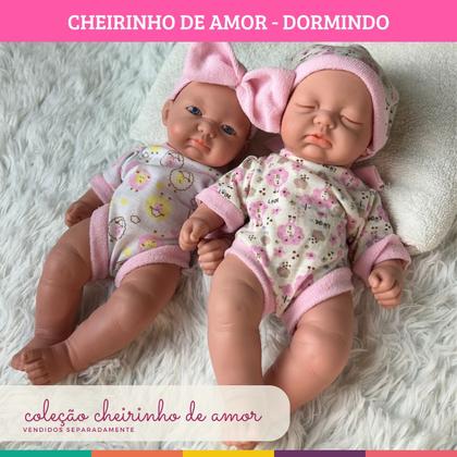 Imagem de Boneca Reborn Dormindo 23cm Cheirinho De Amor Petit Milk 443