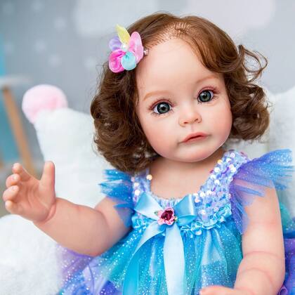 Imagem de Boneca reborn realista corpo de silicone new happy