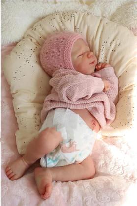 Imagem de Boneca Reborn Silicone Realista 18-20 Polegadas - Corpo Inteiro de Vinil - Bebê Menina Pascale