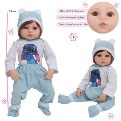 Imagem de Boneca Reborn Stitch Realista com Pelúcia Macia e Detalhes