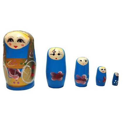 Imagem de Boneca Russa Matrioska Azul Cobalto 11,0 cm