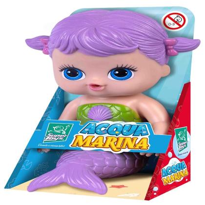 Imagem de Boneca Sereia Acqua Marina Super Macia Brinquedo Piscina