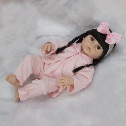 Imagem de Boneca Tipo Reborn Bebê Realista+ Kit com 14 Acessórios