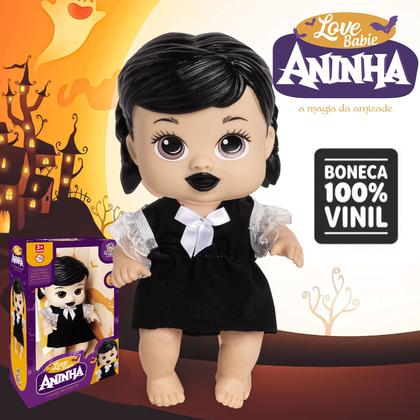 Imagem de Boneca Vampira Cabelo Preto Menina Gótica Brinquedo Infantil Para Crianças - Mister Brinque