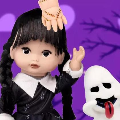 Imagem de Boneca Vavazinha Wandinha com Mãozinha e Fantasma Anjo Brinquedos