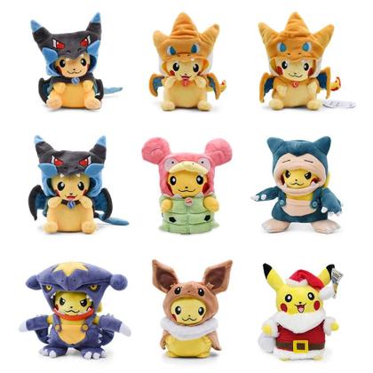 Bonecas de Pelúcia Pokémon (20-30cm) - Eevee, Pikachu, Charizard, Lucario Imagem de Bonecas de Pelúcia Pokémon (20-30cm) - Eevee, Pikachu, Charizard, Lucario