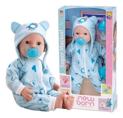 Imagem de Bonecas New Born Brincando Pijama Menina Menino Diver Kit 2 bebês