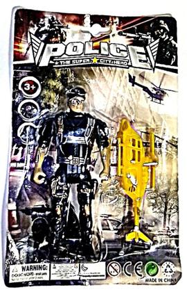 Imagem de Boneco Action Figure Soldado Militar Police Helicoptero