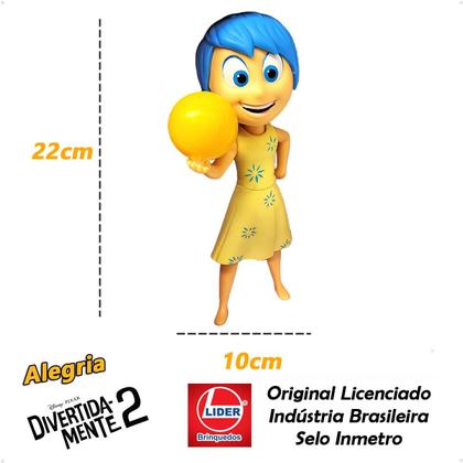 Imagem de Boneco Alegria Divertidamente 2 Disney Vinil Lider Brinquedo