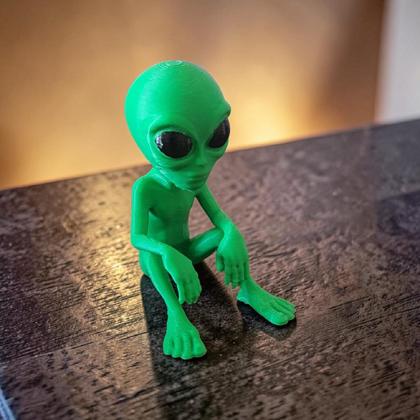 Imagem de Boneco Alien Et Alienígena Decoração Brinquedo Enfeite Extraterrestre Presente Verde 6,5 cm Altura