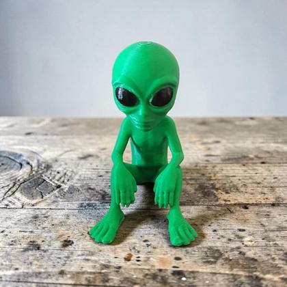 Imagem de Boneco Alien Et Alienígena Decoração Brinquedo Enfeite Extraterrestre Presente Verde 6,5 cm Altura