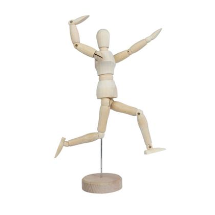 Imagem de Boneco Articulado de Madeira 22cm Modelo de Manequim