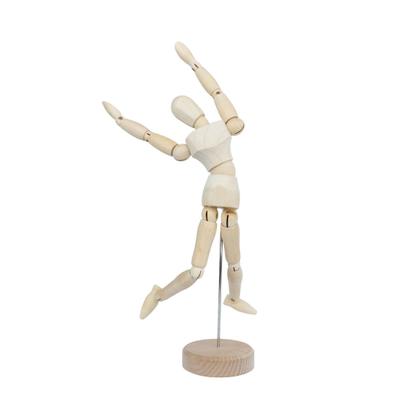 Imagem de Boneco Articulado de Madeira 22cm Modelo de Manequim