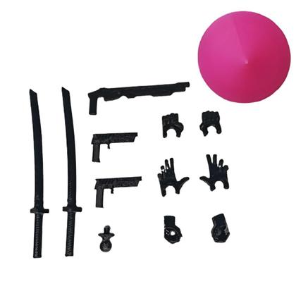 Imagem de Boneco Articulado Dummy13 Impressão 3d mais Acessórios Rosa