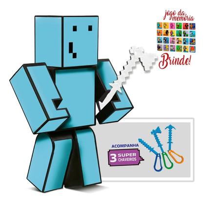 Imagem de Boneco Articulado Problems Do Jogo Mine Algazarra 35cm Craft