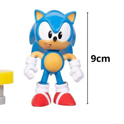 Imagem de Boneco Articulado Sonic de 9cm c/ Acessório Hedgehog Sunny