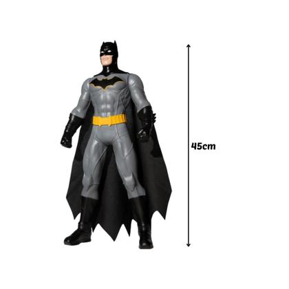 Imagem de Boneco Batman 45cm Articulado Liga Da Justiça Grande Dc Comics Em Vinil Clássico Novabrink