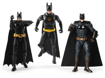 Imagem de Boneco Batman Pack Especial de Aniversário 85 Anos - 7,5cm 3 Unidades Sunny Brinquedos