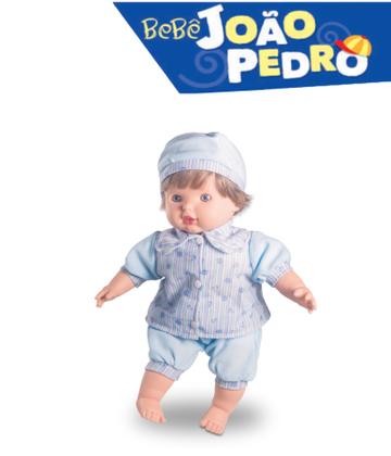 Imagem de Boneco Bebe Menino João Pedro Sons De Bebê c/ Cabelo Fofinho