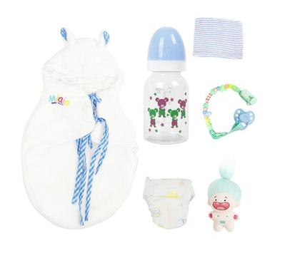 Imagem de Boneco Bebê Reborn Brastoy Silicone Sólido 40cm Pode Tomar Banho Kit Acessórios Chupeta Fralda Mamadeira Pelúcia Certidão
