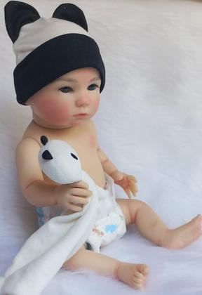 Imagem de Boneco Bebe Reborn Menino Carequinha Brinquedo Criança Brasil Realista Vinil Corpo de Silicone