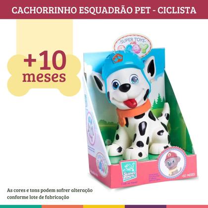 Imagem de Boneco Cachorro Esquadrão Pet Patrulha Canina Ciclista 25cm