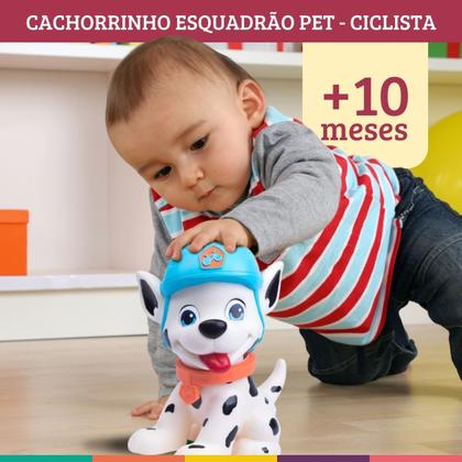 Imagem de Boneco Cachorro Esquadrão Pet Patrulha Canina Ciclista 25cm