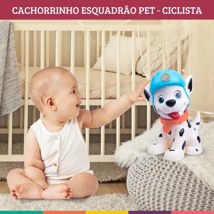 Imagem de Boneco Cachorro Esquadrão Pet Patrulha Canina Ciclista 25cm