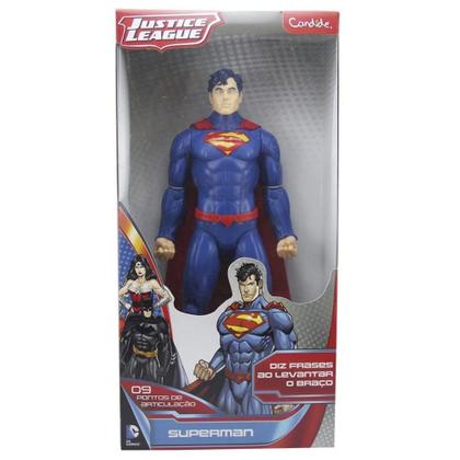Imagem de Boneco Candide Superman 14 Polegadas Com Som  Azul