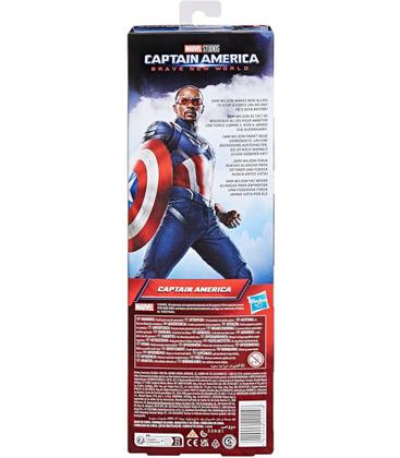 Imagem de Boneco Capitão América Marvel Sam Wilson Com Escudo 30cm