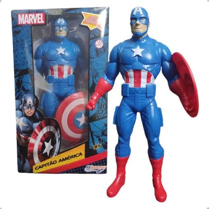 Imagem de Boneco Capitão America Vingadores Heroi Marvel Original 22cm