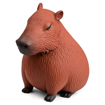 Imagem de Boneco Capivara Squishy Macio Sensorial Infantil Flexível Para Esmagar E Esticar 12 Cm