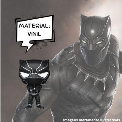 Imagem de Boneco Colecionável Funko Pop! Marvel Clássicos Pantera Negra 13cm Miniatura Candide - 11695