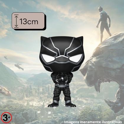 Imagem de Boneco Colecionável Funko Pop! Marvel Clássicos Pantera Negra 13cm Miniatura Candide - 11695