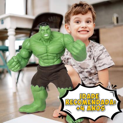 Imagem de Boneco Colecionável Hulk Smash 45cm Articulado Vinil +4 Anos Mimo Toys - 0453