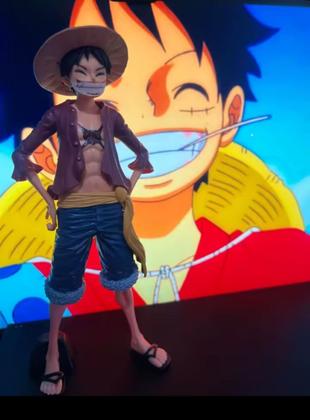 Imagem de Boneco Colecionável Luffy Anime One Piece Figura De Ação + Rostos