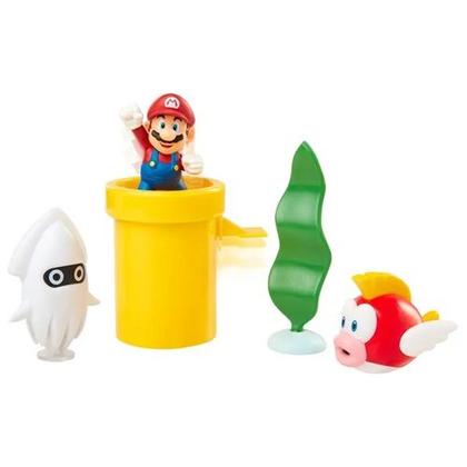 Imagem de Boneco Com Playset Super Mario World Mundo Submarino - Diorama - 3015 - Candide