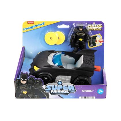 Imagem de Boneco com veículo imaginext dc super friends batmobile - mattel jfj68/jfj67