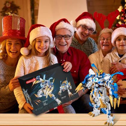 Imagem de Boneco de ação Building Blocks Toy TIALLOW Mech White Tiger