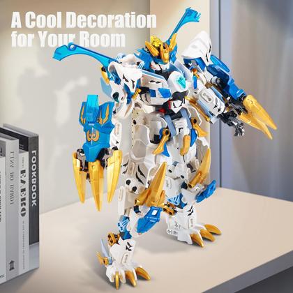 Imagem de Boneco de ação Building Blocks Toy TIALLOW Mech White Tiger