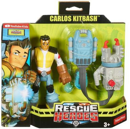 Imagem de Boneco de ação Fisher-Price Rescue Heroes Carlos Kitbash