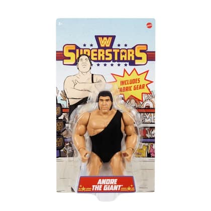 Boneco de ação retrô WWE Andre The Giant de 15 cm e 6 polegadas