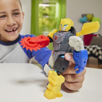 Imagem de Boneco de ação Transformers MixMashers Bumblebee 12 cm com acessórios