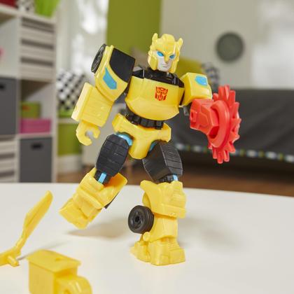 Imagem de Boneco de ação Transformers MixMashers Bumblebee 12 cm com acessórios