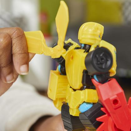 Imagem de Boneco de ação Transformers MixMashers Bumblebee 12 cm com acessórios