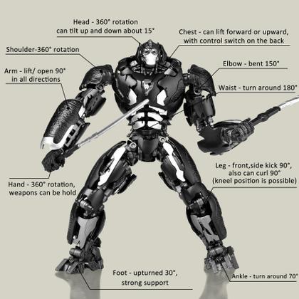 Imagem de Boneco de ação YOLOPARK Transformers Optimus Primal 20cm 8+